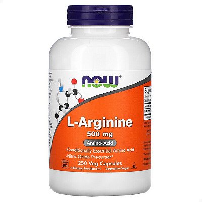 L-Arginina 500mg 250 veg caps Now Foods