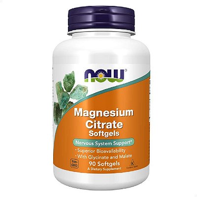 Citrato de Magnésio 134mg 90 caps Now Foods