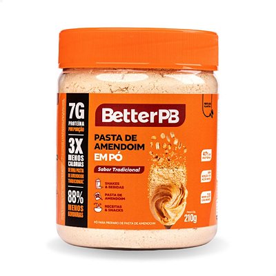 Pasta De Amendoim Em Pó 210g Tradicional BetterPB