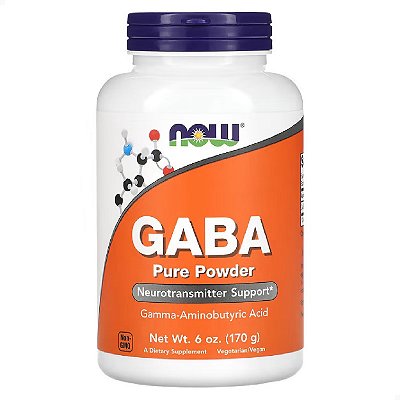 Gaba Pura em Pó Nootrópico Saúde Mental 170g Now Foods
