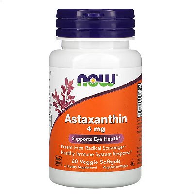 Astaxantina 4mg 60 veg caps Now Foods