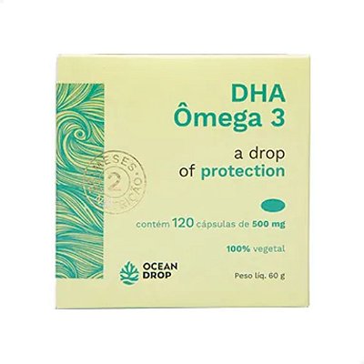 Ômega 3 DHA Vegano 120 caps Ocean Drop