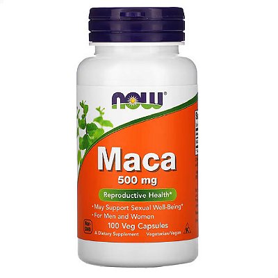 Maca Peruana 500mg Pura Raw 100 veg caps Now Foods
