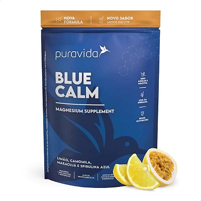 Blue Calm Spirulina Magnésio Triptofano 250g Puravida