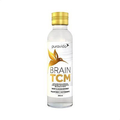 Brain TCM Óleo de Coco Puro MCT 300ml Puravida