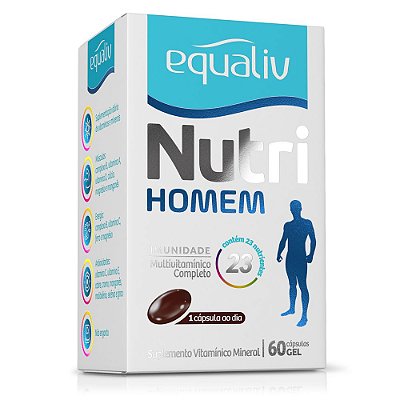 Nutri Homem Multivitamínico  de A-Z  60 caps Equaliv