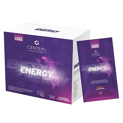 Energy ATP Zero Carbo Tangerina 30 Sachês Central Nutrition