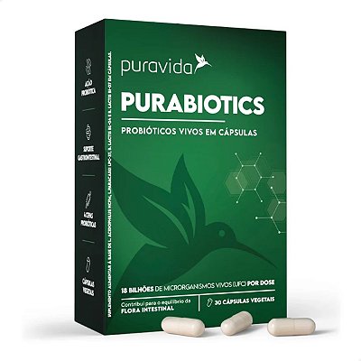 Purabiotics Probióticos Vivos 30 caps Puravida