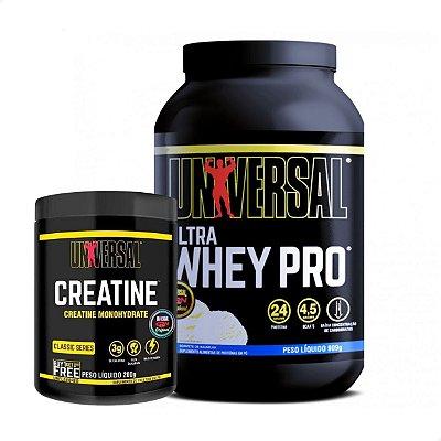 Kit Creatina 200g + Ultra Whey Protein Pro 900g Universal