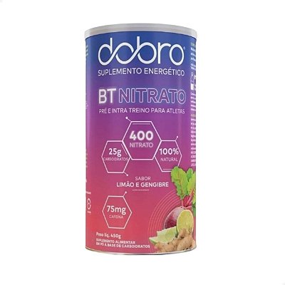 BT Nitrato com Cafeína Limão e Gengibre 450g Dobro