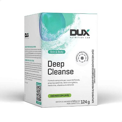 Deep Cleanse Chá Mate com Limão 20 sticks Dux Nutrition
