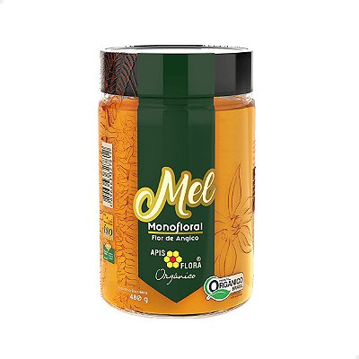 Mel Monofloral de Flor Angico Orgânico 480g Apis Flora