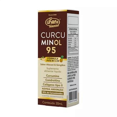 Curcuminol 95 com Colágeno Tipo 2 Abacaxi com Gengibre 30ml Unilife