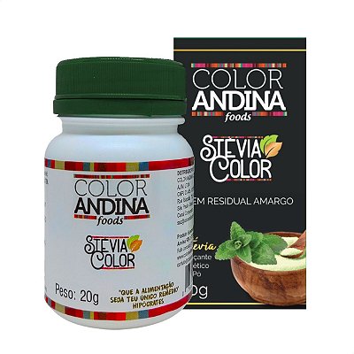 Adoçante Stevia 100% Natural 20g Color Andina