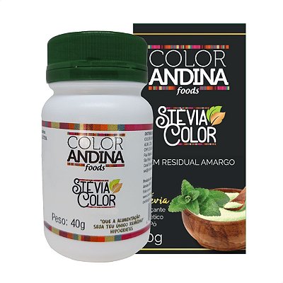 Adoçante Stevia 100% Natural 40g Color Andina