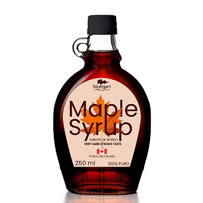 Xarope de Bordo Maple Syrup Escuro 100% Puro 250ml Importado Canadá