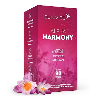 Alpha Harmony com Triptofano e Vitaminas 90 soft Puravida