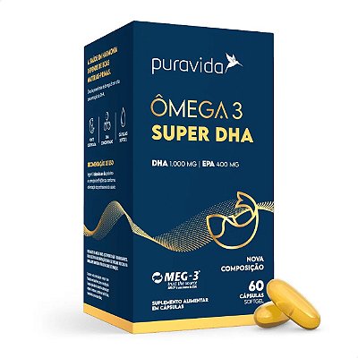 Ômega 3 Super DHA 60 caps Puravida