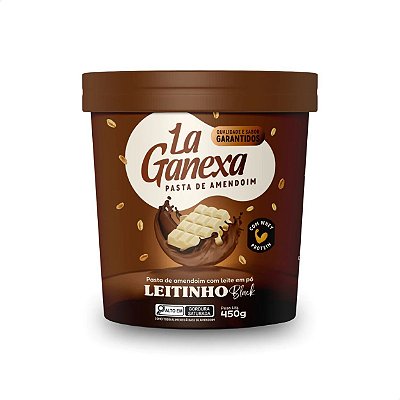 Pasta de Amendoim Leitinho Black com Whey Protein 450G La Ganexa