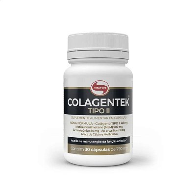Colagentek Colágeno tipo 2 790mg 30 Caps Vitafor
