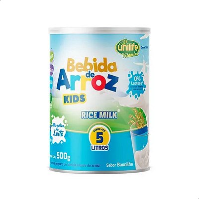 Bebida de Arroz Kids Sabor baunilha 500g Unilife