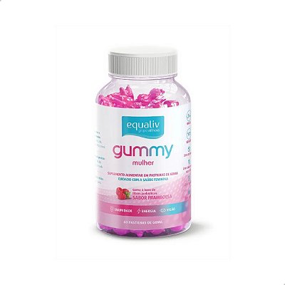 Gummy Mulher Imunidade Energia Visão 60 gomas Equaliv