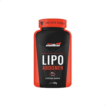 Lipo Abdomen 250mg Cafeína 60 Caps New Millen
