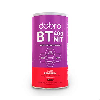 BT Nitrato com Cafeína e Taurina Redberry 450g Dobro