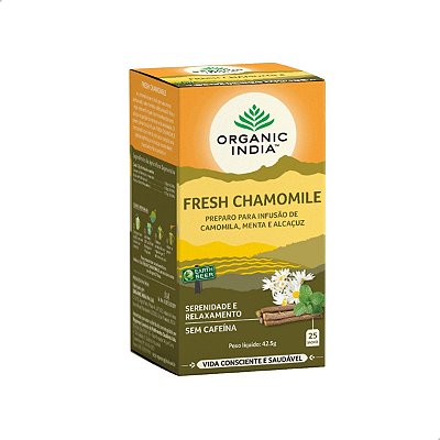 Chá Fresh Chamomile 25 sachês Organic India