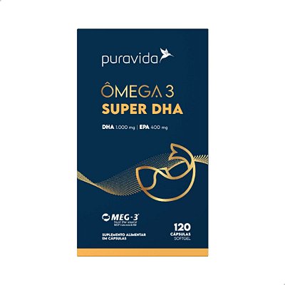 Ômega 3 Super DHA 1000mg 120 caps Puravida