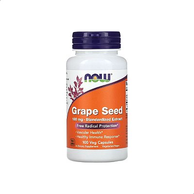 Semente de Uva Grape Seed 100mg 100caps Now Foods