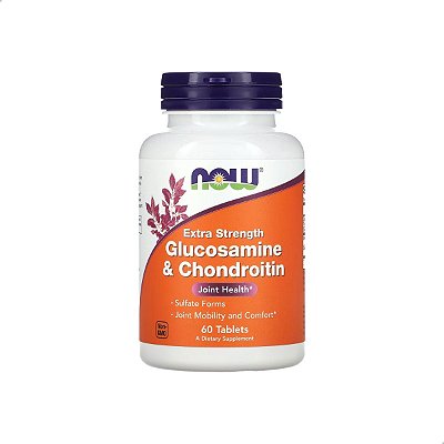 Glucosamina e Condroitina Dupla Potência 60tabs Now Foods