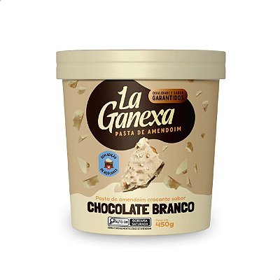 Pasta de Amendoim sabor Chocolate Branco 450g La Ganexa