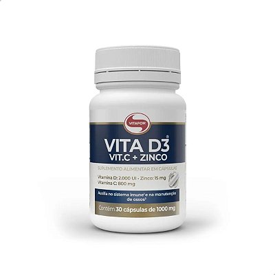 Vita D3 + C + Zinco 30caps Vitafor