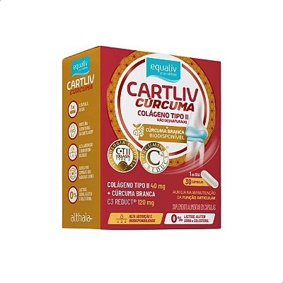 Cartliv Cúrcuma Colágeno Tipo 2 30 caps Equaliv