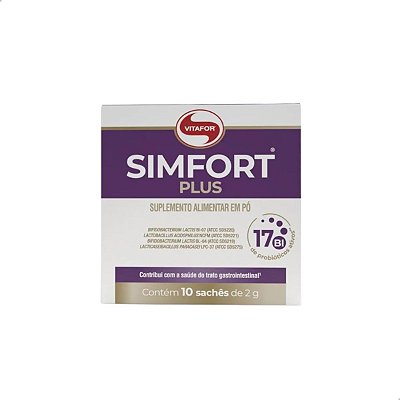 Simfort Plus Probióticos 10 sachês Vitafor