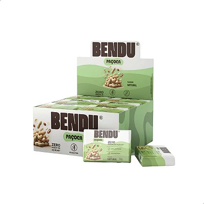 Paçoca Zero Natural Caixa com 24uni Bendu