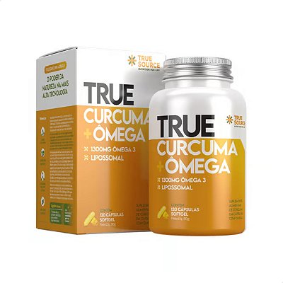 True Cúrcuma + Ômega Lipossomal 120 caps True Source