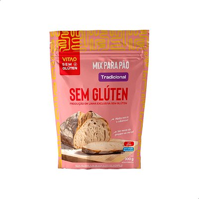 Mix Pão Sem Glúten Tradicional 300g Vitao