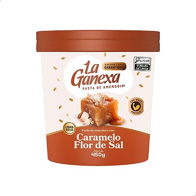 Pasta de Amendoim sabor Caramelo e Flor de Sal 450g La Ganexa