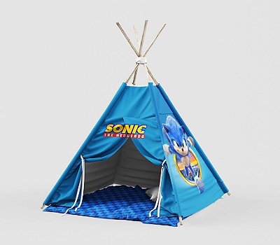 Cabaninha/tenda/toca Infantil para Festa do Pijama Sonic Montessori