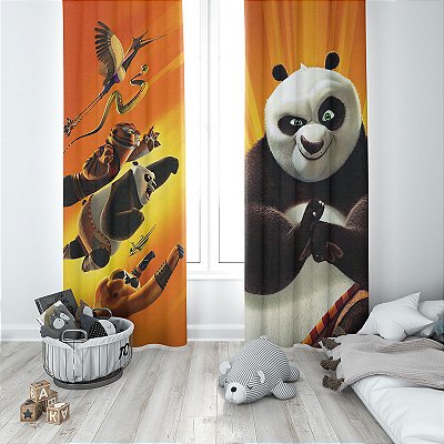 Cortina Decorativa Estampas - Kung Fu Panda