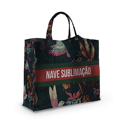Bolsa Nave Bag Impermeável Estampas Folhas Pretas