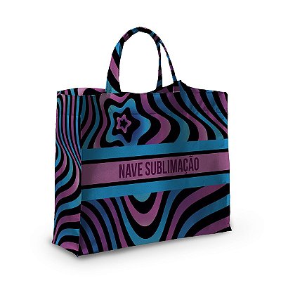 Bolsa Nave Bag Impermeável Estampas Azul Ondas