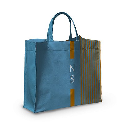 Bolsa Nave Bag Impermeável Estampas Azul e Cinza