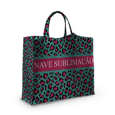 Bolsa Nave Bag Impermeável Estampas Onça Rosa e Verde