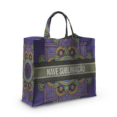 Bolsa Nave Bag Impermeável Estampas Lilás Flores