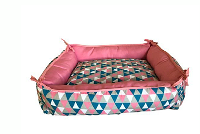 Caminha Retangular Pet - Rosa e Azul