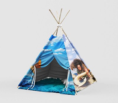 Kit Cabaninha/tenda/toca Infantil para Festa do Pijama Moana Montessori