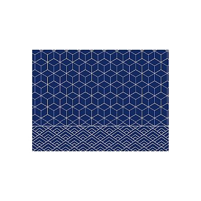 Jogo Americano Para Mesa Posta Mosaico Azul e Branco